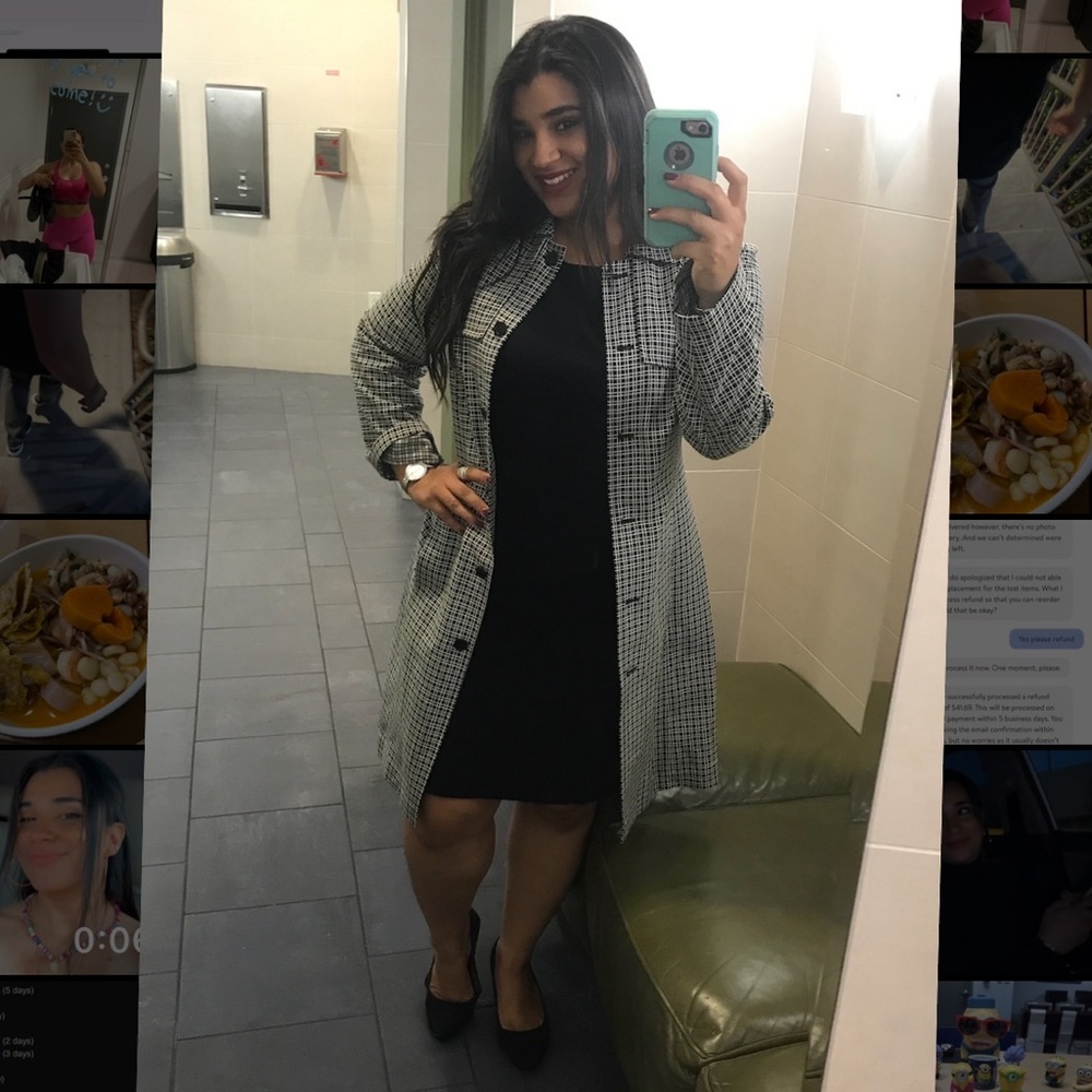 Infinity Studio Checkered Button Down Long Sleeve… - image 3